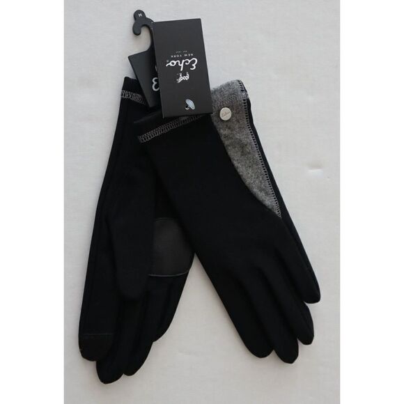 Echo EG0137 001 Women's Sz Medium Black Nylon Cashmere Blend Touch Gloves - Picture 2 of 5